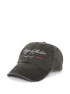 Msgm Logo-embroidered Cap In Grey