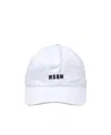 Msgm Logo Embroidered Baseball Cap In White