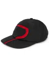 Msgm Logo-embroidered Cotton Cap In Black