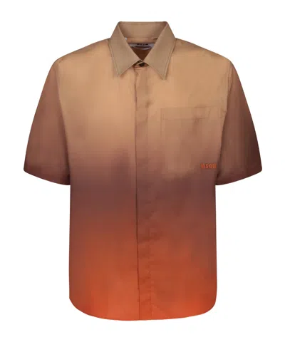 MSGM MSGM GRADIENT EFFECT SHORT-SLEEVED SHIRT