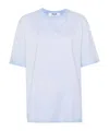 Msgm Logo-embroidered Cotton T-shirt In White