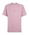 Msgm Logo Embroidered Crewneck T-shirt In Pink