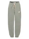 Msgm Logo-embroidered Drawstring Track Pants In Gray