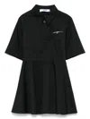 Msgm Logo-embroidered Dress In Black
