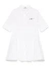 Msgm Logo-embroidered Dress In White