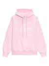 Msgm Logo-embroidered Hoodie In Pink