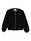 Msgm Logo-embroidered Jacket In Black