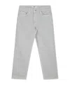 Msgm Logo-embroidered Jeans In Gray