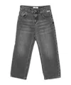 Msgm Logo-embroidered Jeans In Gray