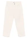 Msgm Logo-embroidered Jeans In Neutrals