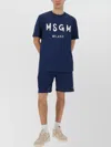 Msgm Logo Embroidered Knee Length Bermuda Shorts