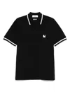 Msgm Cotton Polo With Short Sleeves And Contrasting Collar