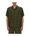 Msgm Shirt With Logo In Green