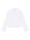 Msgm Logo-embroidered Shirt In White