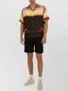 Msgm Logo Embroidered Shorts Above Knee