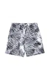 Msgm Logo-embroidered Shorts In Multi