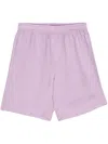 Msgm Short With Logo In Purple