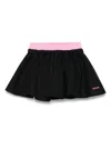 Msgm Logo-embroidered Skirt In Black