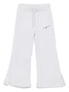 Msgm Logo-embroidered Sweatpants In Grey