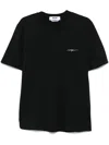 Msgm Logo Crew Neck Cotton T-shirt In Black