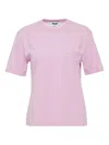 Msgm Logo-embroidered T-shirt In Pink