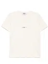 Msgm T-shirt Mit Logo-stickerei In Weiss