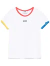 Msgm Logo-embroidered T-shirt In White