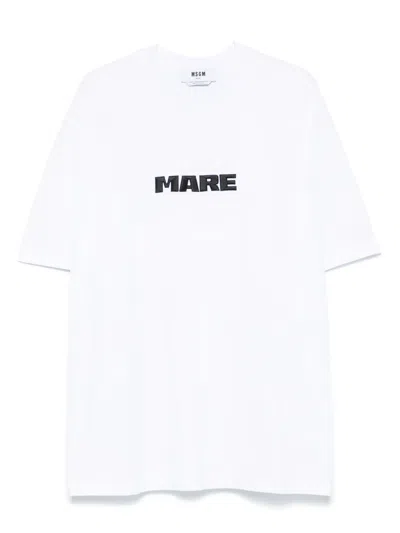 MSGM LOGO-EMBROIDERED T-SHIRT