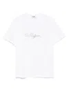 Msgm Logo-embroidered T-shirt In White