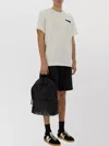 Msgm Logo Embroidered T-shirt With Crew Neck In Beige