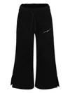 Msgm Logo-embroidered Track Pants In Black