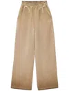 Msgm Logo-embroidered Track Pants In Neutrals