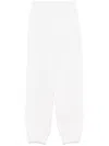 Msgm Logo-embroidered Track Pants In White