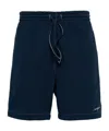 Msgm Logo-embroidered Track Shorts In Black