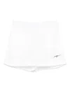 Msgm Logo-embroidered Track Shorts In White