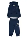 Msgm Logo-embroidered Tracksuit In Blue