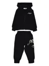 Msgm Logo-embroidered Tracksuit (set Of Two) In Black