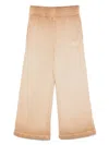 Msgm Logo-embroidered Trousers In Neutral