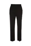 Msgm Flared High-waisted Jersey Pant In Black