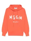Msgm Hooded Knitwear With Ribbed Cuffs And Hem