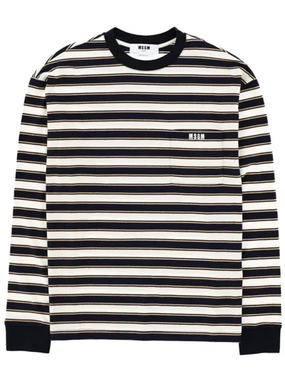 Msgm Logo Graphic T-shirt For Men - Ss26 Collection In Multi