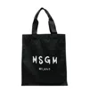 Msgm Logo Handbag In Black