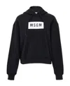 Msgm Logo Hooded Sweater In Black