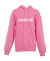 Msgm Logo Hooded Sweater In Pink