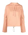 Msgm Logo Hooded Sweater In Pink