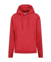Msgm Logo-print Cotton Hoodie In Red