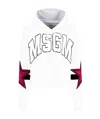 Msgm Logo Hooded Sweater In White