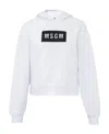 Msgm Logo Hooded Sweater In White