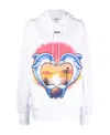 Msgm Graphic-print Hoodie In White