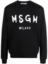 Msgm Cotton Sweatshirt In ブラック
